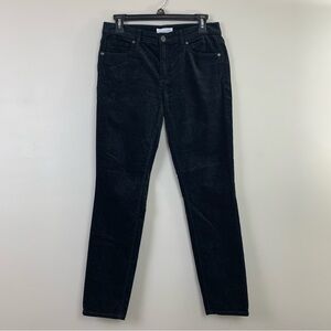 Loft women’s black velvet modern skinny pants-4